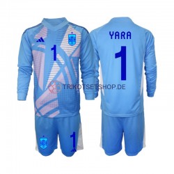 Spanien Torwart David Raya 1 Euro 2024 Kinder Trikotset Heim Langarm