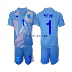 Spanien Torwart David Raya 1 Euro 2024 Kinder Trikotset Heim Kurzarm