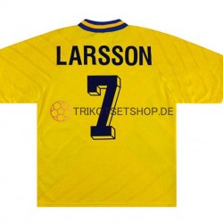 Schweden Henrik Larsson 7 Retro 1994 Herren Trikot Heim Kurzarm