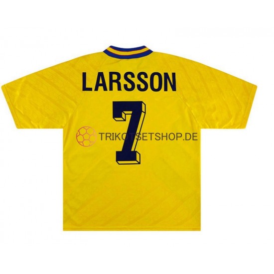 Schweden Henrik Larsson 7 Retro 1994 Herren Trikot Heim Kurzarm