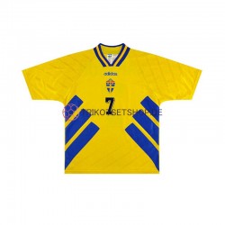 Schweden Henrik Larsson 7 Retro 1994 Herren Trikot Heim Kurzarm