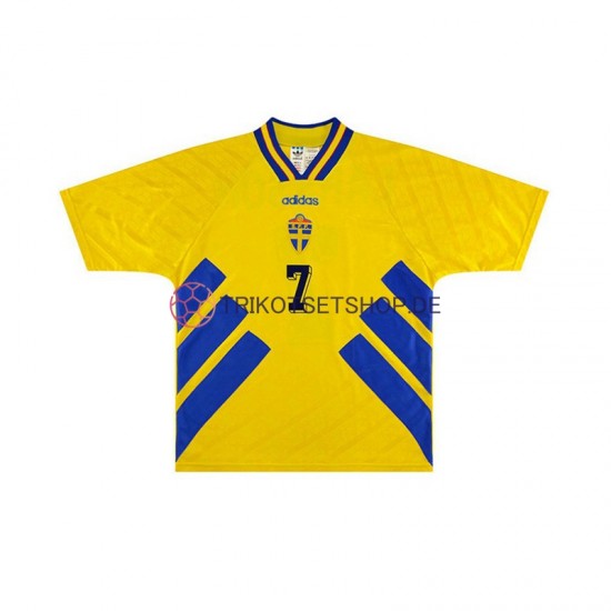 Schweden Henrik Larsson 7 Retro 1994 Herren Trikot Heim Kurzarm