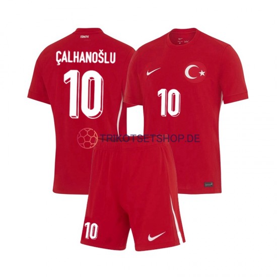 Türkei Hakan Calhanoglu 10 Euro 2024 Kinder Trikotset Auswärts Kurzarm