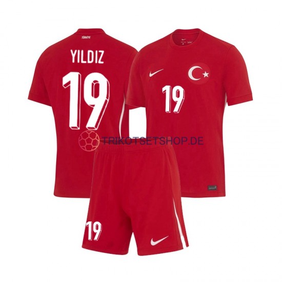 Türkei Kenan Yıldız 19 Euro 2024 Kinder Trikotset Auswärts Kurzarm