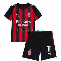 AC Mailand Christian Pulisic 11 2025-2026 Kinder Trikotset Heim Kurzarm
