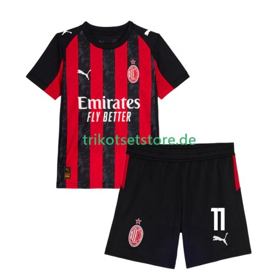 AC Mailand Christian Pulisic 11 2025-2026 Kinder Trikotset Heim Kurzarm