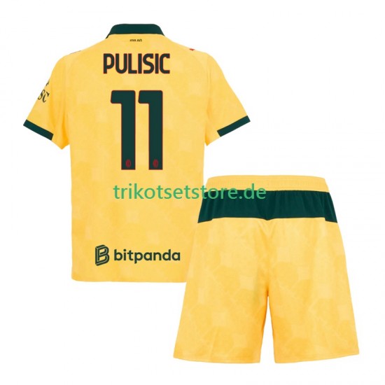 AC Mailand Christian Pulisic 11 2025-2026 Kinder Trikotset Ausweich Kurzarm