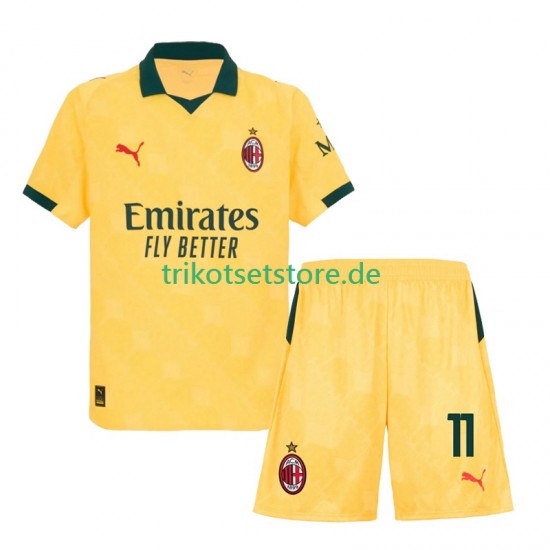 AC Mailand Christian Pulisic 11 2025-2026 Kinder Trikotset Ausweich Kurzarm
