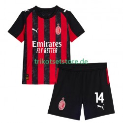 AC Mailand Modrić Luca 14 2025-2026 Kinder Trikotset Heim Kurzarm