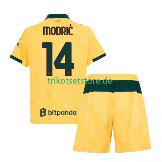AC Mailand Modrić Luca 14 2025-2026 Kinder Trikotset Ausweich Kurzarm
