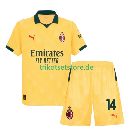 AC Mailand Modrić Luca 14 2025-2026 Kinder Trikotset Ausweich Kurzarm