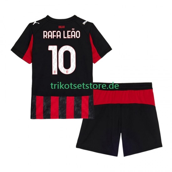 AC Mailand Rafael Leao 10 2025-2026 Kinder Trikotset Heim Kurzarm