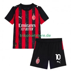 AC Mailand Rafael Leao 10 2025-2026 Kinder Trikotset Heim Kurzarm