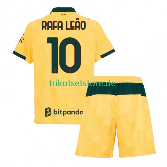 AC Mailand Rafael Leao 10 2025-2026 Kinder Trikotset Ausweich Kurzarm