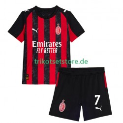 AC Mailand Santiago Gimenez 7 2025-2026 Kinder Trikotset Heim Kurzarm