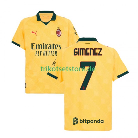 AC Mailand Santiago Gimenez 7 2025-2026 Herren Trikot Ausweich Kurzarm