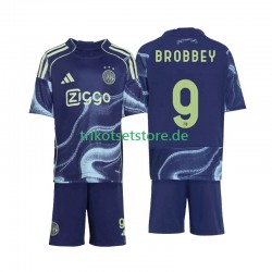 Ajax Amsterdam Brian Brobbey 9 2025-2026 Kinder Trikotset Auswärts Kurzarm