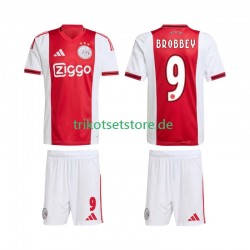 Ajax Amsterdam Brian Brobbey 9 2025-2026 Kinder Trikotset Heim Kurzarm