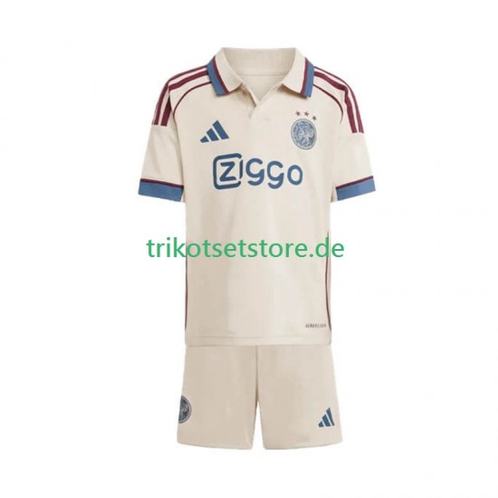 Ajax Amsterdam 2025-2026 Kinder Trikotset Ausweich Kurzarm