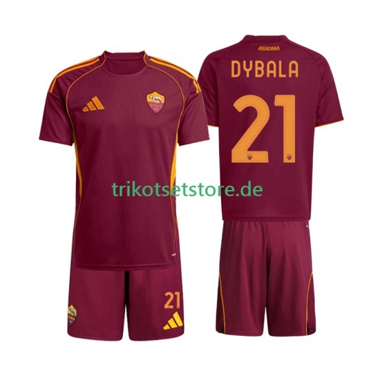 AS Rom Dybala 21 2025-2026 Kinder Trikotset Heim Kurzarm