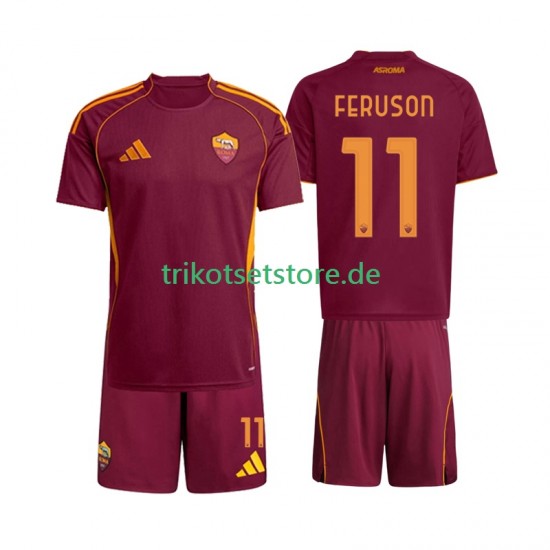 AS Rom Evan Ferguson 11 2025-2026 Kinder Trikotset Heim Kurzarm