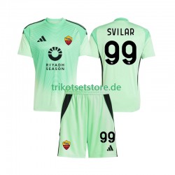 AS Rom Torwart Mile Svilar 99 2025-2026 Kinder Trikotset Auswärts Viertes Kurzarm