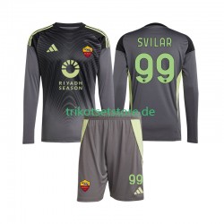 AS Rom Torwart Mile Svilar 99 2025-2026 Kinder Trikotset Heim Langarm