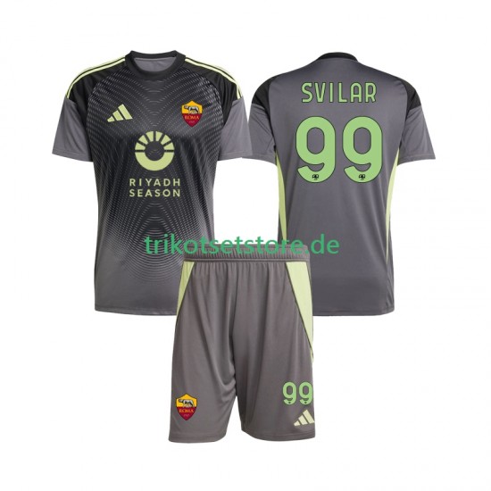 AS Rom Torwart Mile Svilar 99 2025-2026 Kinder Trikotset Heim Kurzarm