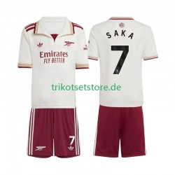Arsenal Bukayo Saka 7 2025-2026 Kinder Trikotset Ausweich Kurzarm