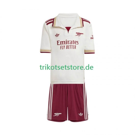 Arsenal 2025-2026 Kinder Trikotset Ausweich Kurzarm