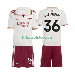 Arsenal Martin Zubimendi 36 2025-2026 Kinder Trikotset Ausweich Kurzarm