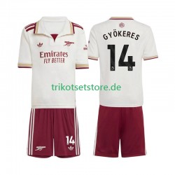 Arsenal Viktor Gyokeres 14 2025-2026 Kinder Trikotset Ausweich Kurzarm