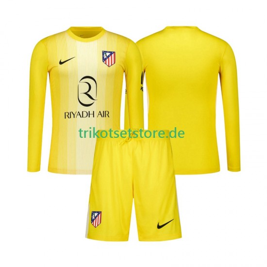 Atlético Madrid Torwart 2025-2026 Kinder Trikotset Heim Langarm