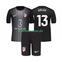 Atlético Madrid Torwart Jan Oblak 13 2025-2026 Kinder Trikotset Auswärts Kurzarm