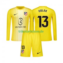 Atlético Madrid Torwart Jan Oblak 13 2025-2026 Kinder Trikotset Heim Langarm
