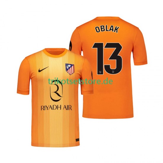 Atlético Madrid Torwart Jan Oblak 13 2025-2026 Herren Trikot Ausweich Kurzarm