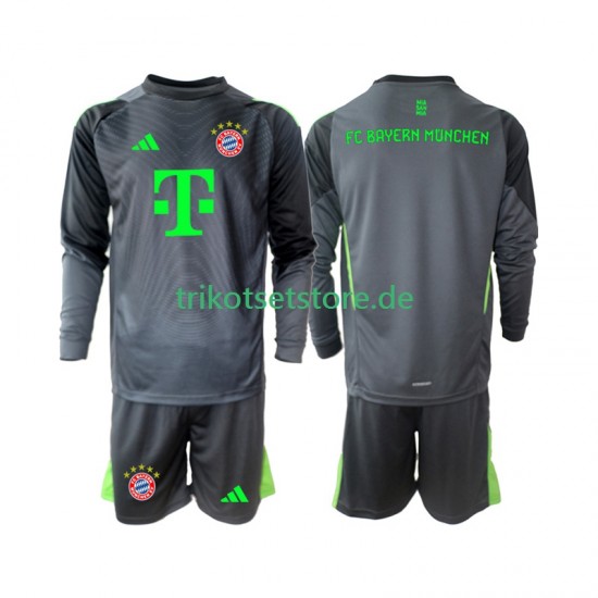 FC Bayern München Torwart 2025-2026 Kinder Trikotset Auswärts Langarm