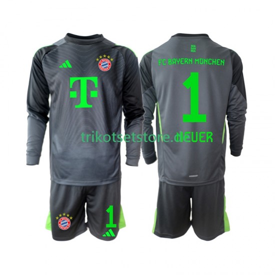FC Bayern München Torwart Neuer 1 2025-2026 Kinder Trikotset Auswärts Langarm
