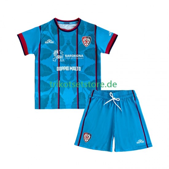 Cagliari 2025-2026 Kinder Trikotset Ausweich Kurzarm