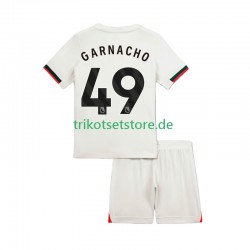 Chelsea Alejandro Garnacho 49 2025-2026 Kinder Trikotset Auswärts Kurzarm