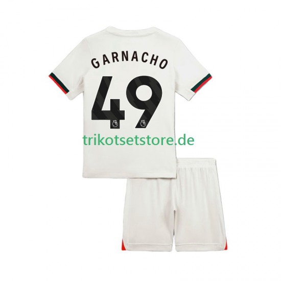 Chelsea Alejandro Garnacho 49 2025-2026 Kinder Trikotset Auswärts Kurzarm