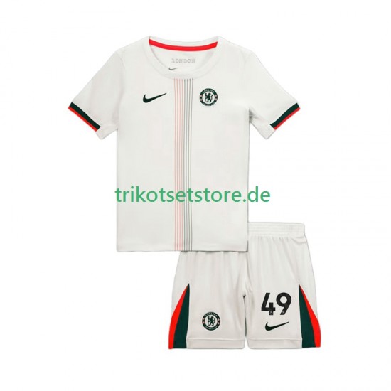 Chelsea Alejandro Garnacho 49 2025-2026 Kinder Trikotset Auswärts Kurzarm