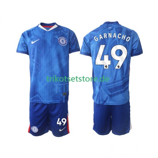 Chelsea Alejandro Garnacho 49 2025-2026 Kinder Trikotset Heim Kurzarm