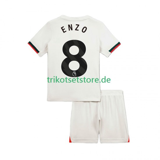 Chelsea Enzo Fernandez 8 2025-2026 Kinder Trikotset Auswärts Kurzarm
