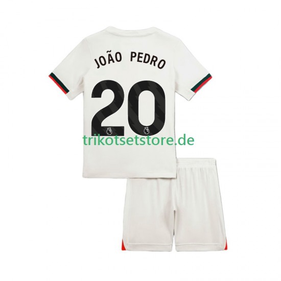 Chelsea Joao Pedro 20 2025-2026 Kinder Trikotset Auswärts Kurzarm