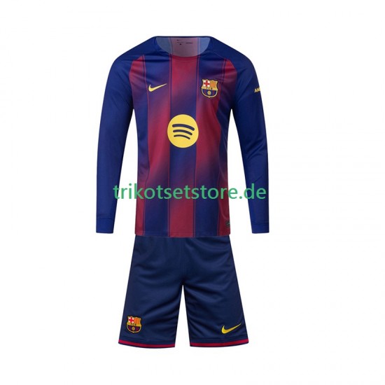 FC Barcelona 2025-2026 Kinder Trikotset Heim Langarm