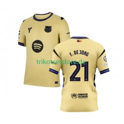 FC Barcelona Frenkie de Jong 21 Champions League 2025-2026 Herren Trikot Auswärts Kurzarm