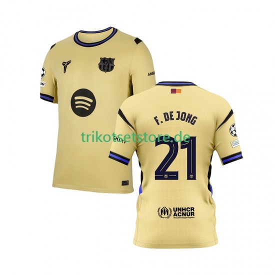 FC Barcelona Frenkie de Jong 21 Champions League 2025-2026 Herren Trikot Auswärts Kurzarm