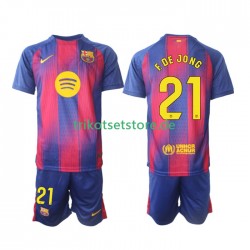 FC Barcelona Frenkie de Jong 21 2025-2026 Kinder Trikotset Heim Kurzarm