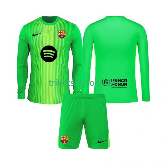FC Barcelona Torwart 2025-2026 Kinder Trikotset Heim Langarm
